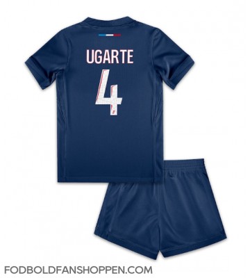 Paris Saint-Germain Manuel Ugarte #4 Hjemmebanetrøje Børn 2024-25 Kortærmet (+ Korte bukser)